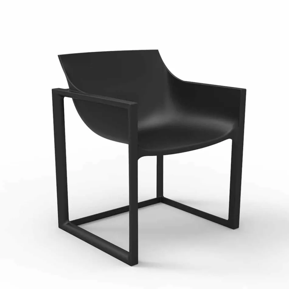 WallStreet Vondom haven lænestol, polypropylen og glasfiber Viadurini