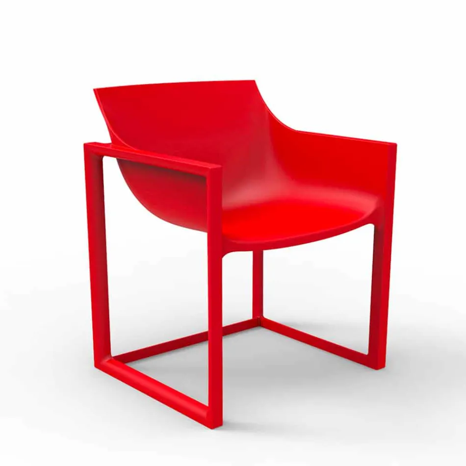 WallStreet Vondom haven lænestol, polypropylen og glasfiber Viadurini