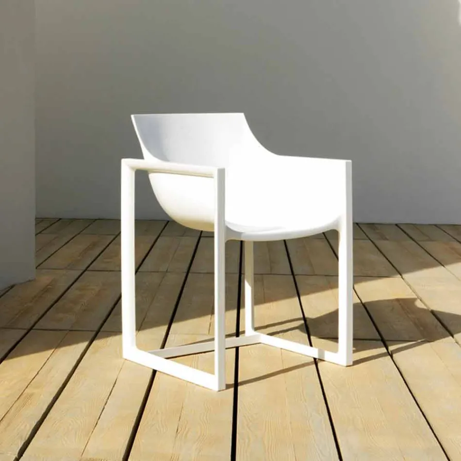 WallStreet Vondom haven lænestol, polypropylen og glasfiber Viadurini