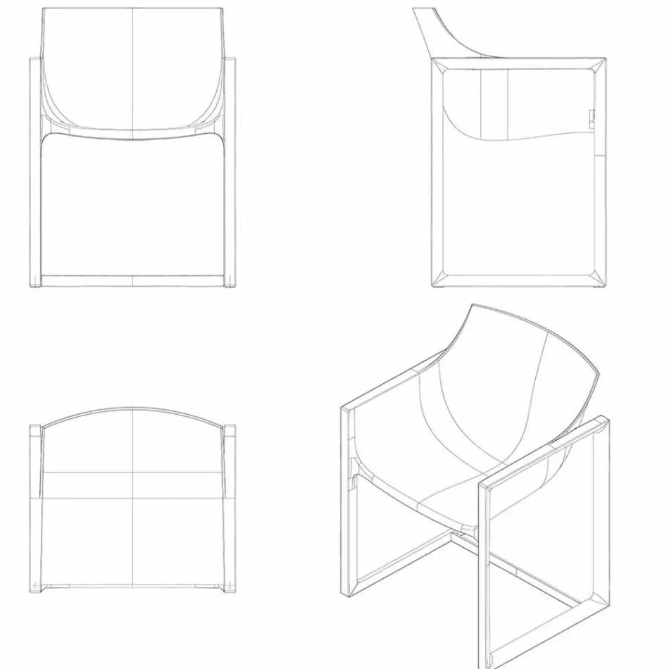 WallStreet Vondom haven lænestol, polypropylen og glasfiber Viadurini