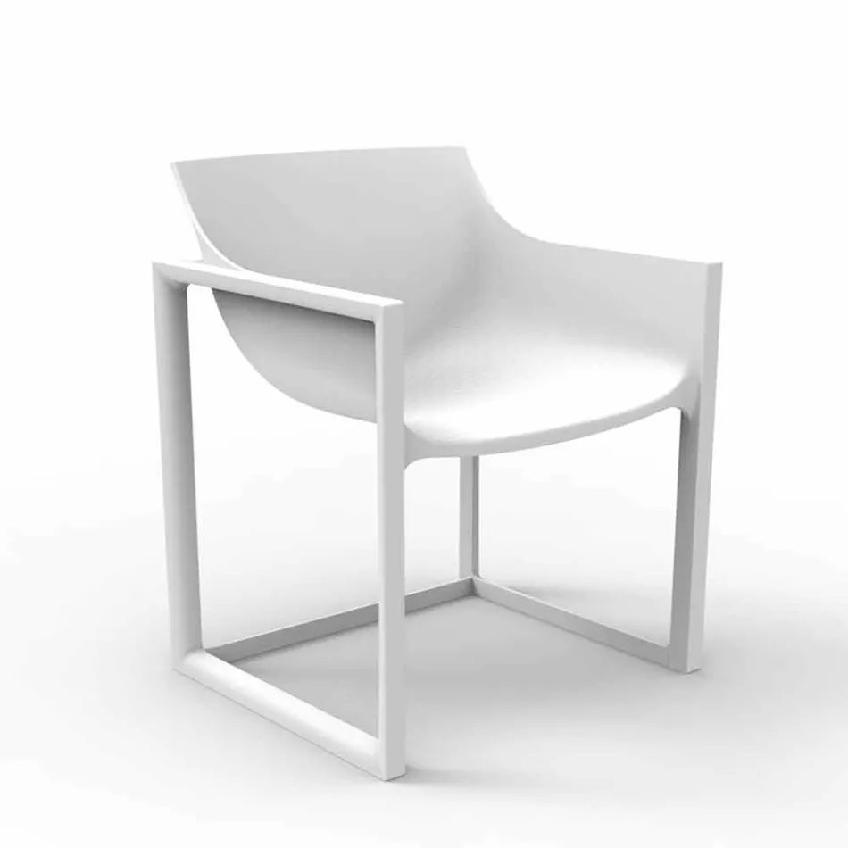 WallStreet Vondom haven lænestol, polypropylen og glasfiber Viadurini