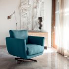Stue lænestol med valg af drejelig eller fast base lavet i Italien - ironisk Viadurini
