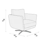 Stue lænestol med valg af drejelig eller fast base lavet i Italien - ironisk Viadurini