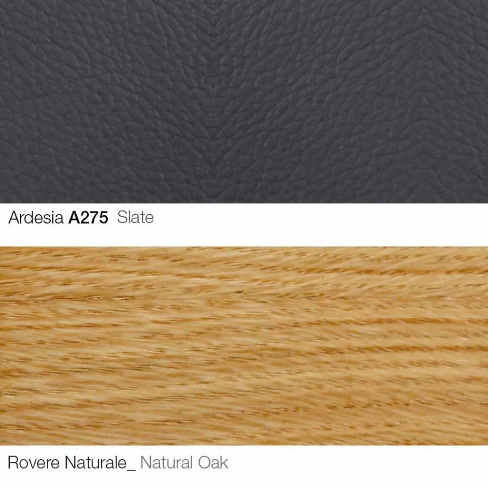 Stue lænestol med fodstøtte i læder og træ Made in Italy - Butterfly Viadurini