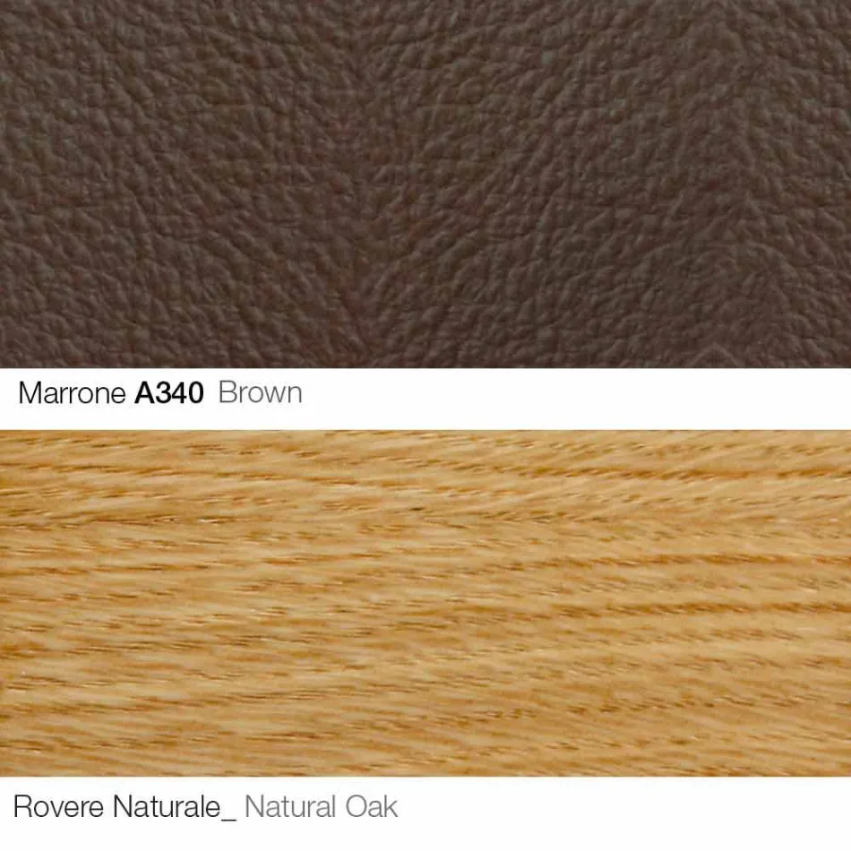 Stue lænestol med fodstøtte i læder og træ Made in Italy - Butterfly Viadurini