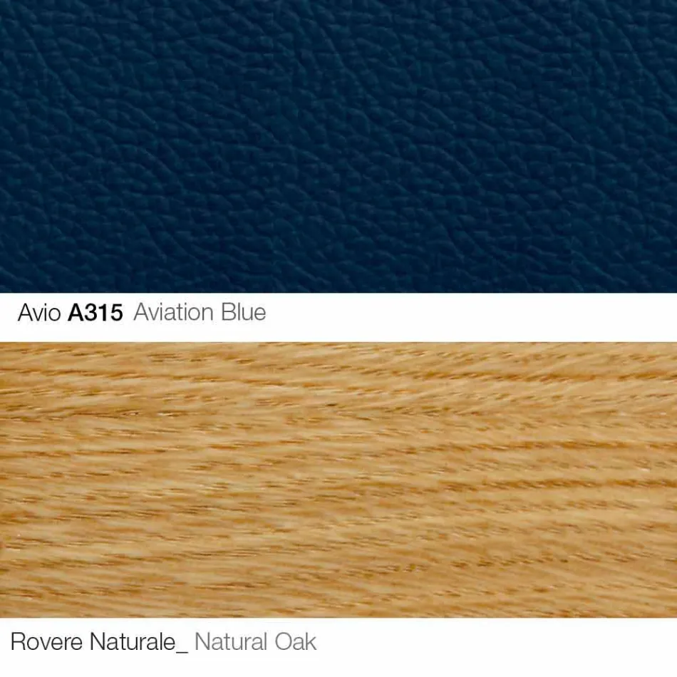 Stue lænestol med fodstøtte i læder og træ Made in Italy - Butterfly Viadurini