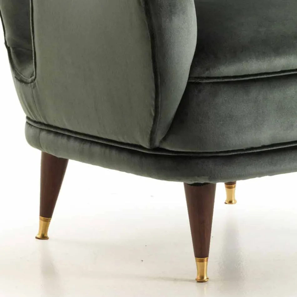 Polstret stol klassisk design stue L78xP75cm, Benny Viadurini