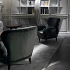 Polstret stol klassisk design stue L78xP75cm, Benny Viadurini