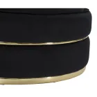 Polstret og polstret stue lænestol i stof med dekorationer - patch Viadurini