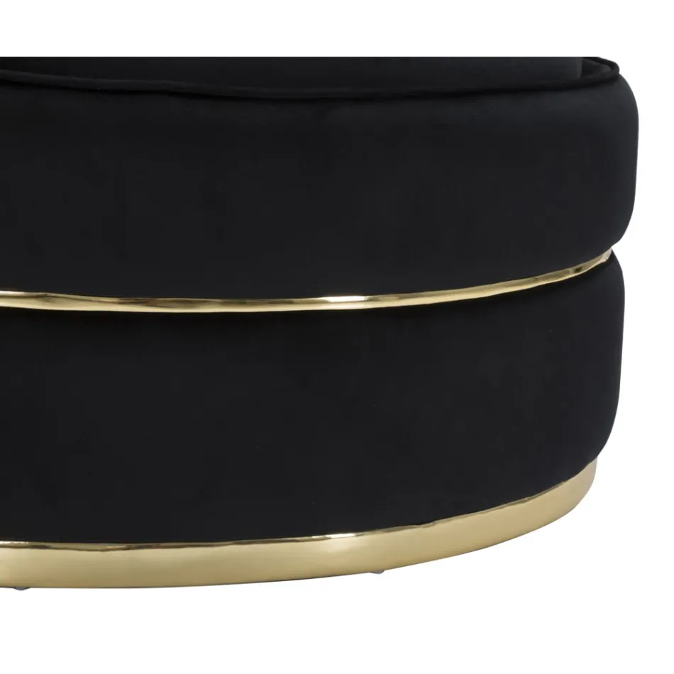 Polstret og polstret stue lænestol i stof med dekorationer - patch Viadurini