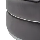 Polstret og polstret stue lænestol i stof med dekorationer - patch Viadurini