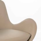 Moderne design polstret drejelig lænestol i kunstlæder - Gajarda Viadurini
