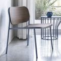 Stue Lænestol i Træ og Metal Made in Italy 2 stk - Saffia