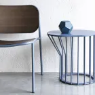 Stue Lænestol i Træ og Metal Made in Italy 2 stk - Saffia Viadurini