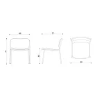 Stue Lænestol i Træ og Metal Made in Italy 2 stk - Saffia Viadurini