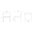 Stue Lænestol i Stof og Metal Made in Italy 2 stk - Sangria Viadurini