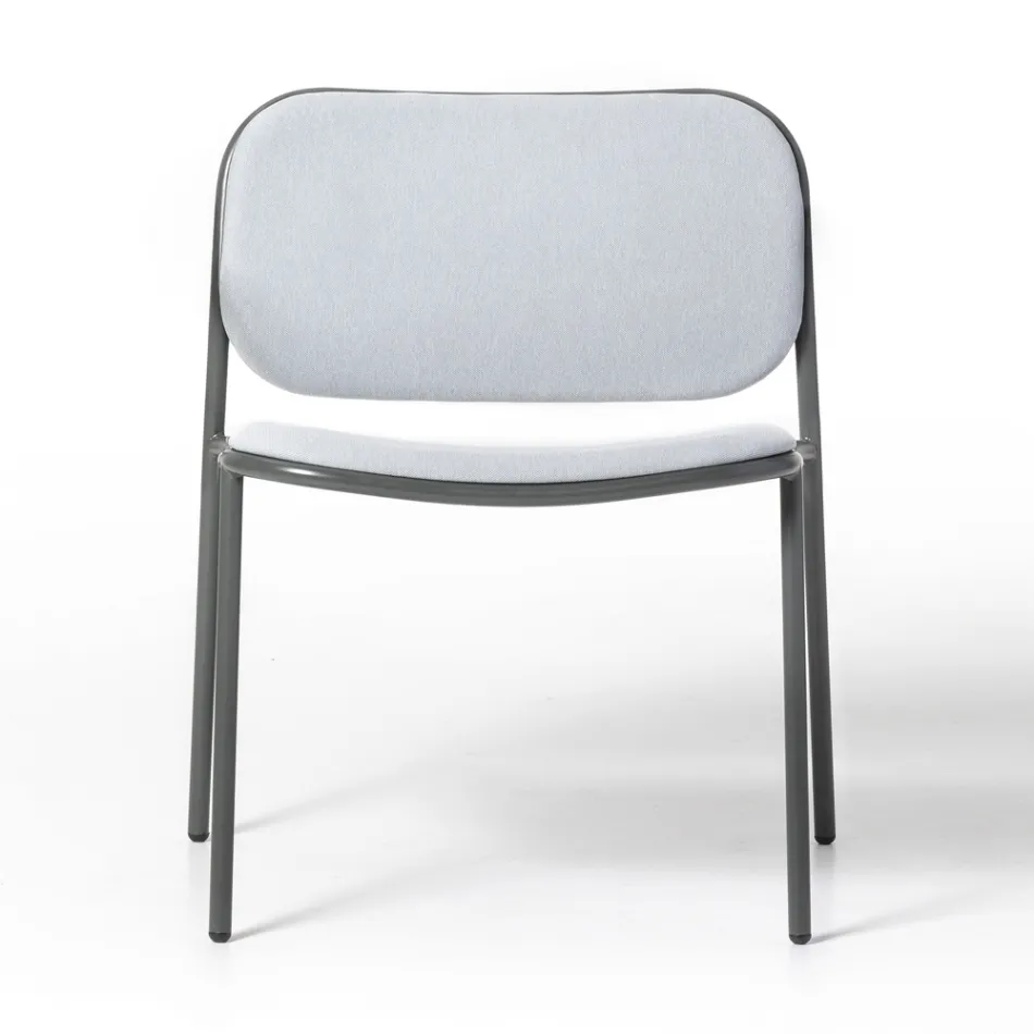 Stue Lænestol i Stof og Metal Made in Italy 2 stk - Sangria Viadurini