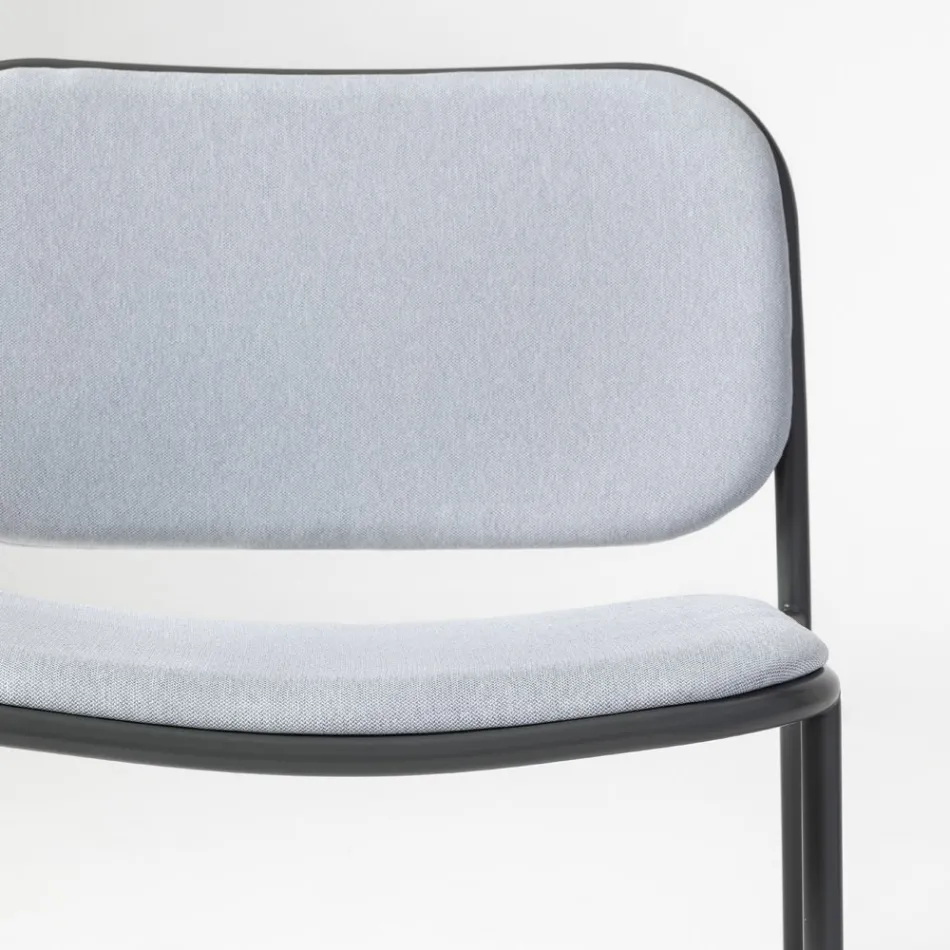 Stue Lænestol i Stof og Metal Made in Italy 2 stk - Sangria Viadurini