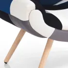 Patchwork Stof Stue Lænestol - Bromo Viadurini