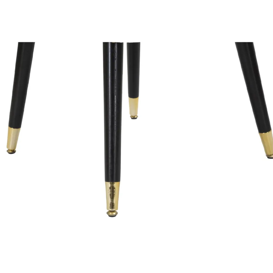 Stue lænestol betrukket med stof med moderne træben - Ezia Viadurini