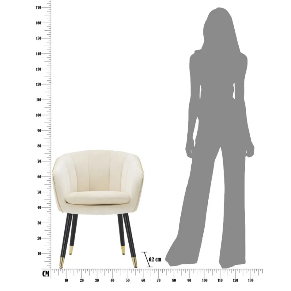 Stue lænestol betrukket med stof med moderne træben - Ezia Viadurini