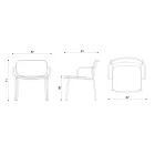 Stue Lænestol beklædt med stof Made in Italy 2 stk - Sangria Viadurini