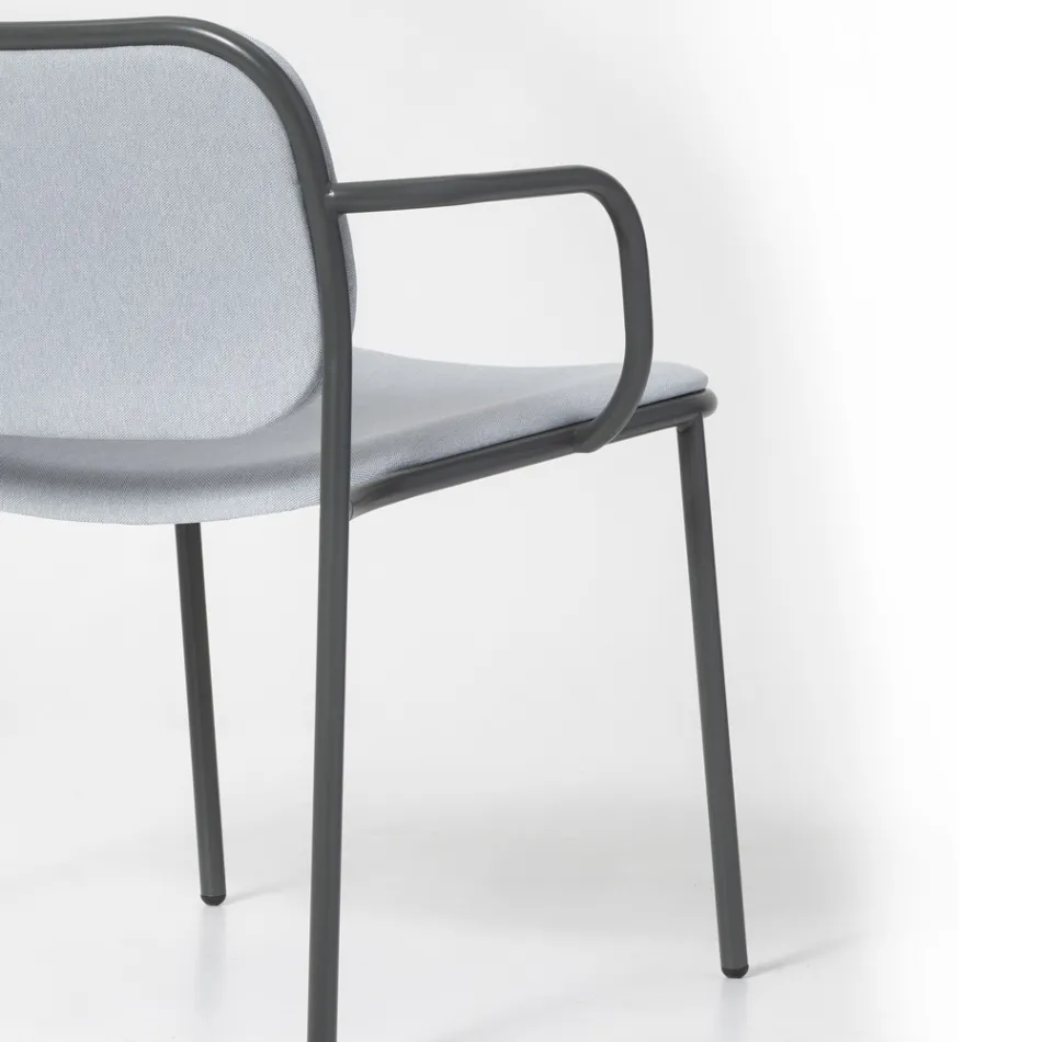 Stue Lænestol beklædt med stof Made in Italy 2 stk - Sangria Viadurini