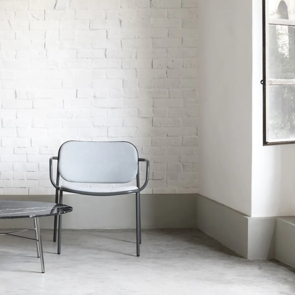 Stue Lænestol beklædt med stof Made in Italy 2 stk - Sangria Viadurini