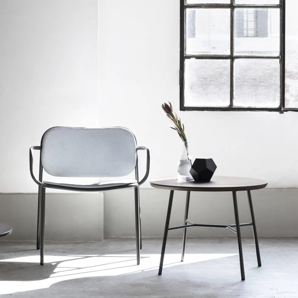 Stue Lænestol beklædt med stof Made in Italy 2 stk - Sangria Viadurini