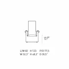 Stue lænestol betrukket med sort og hvid fløjl fremstillet i Italien - Gedda Viadurini