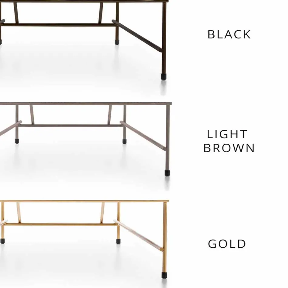 Lænestol i stof med metalstruktur fremstillet i Italien - Manila Viadurini