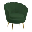 Lænestol til stuen lavet af metal og fløjl - Backdrop Viadurini