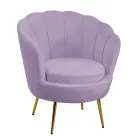 Lænestol til stuen lavet af metal og fløjl - Backdrop Viadurini