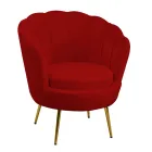 Lænestol til stuen lavet af metal og fløjl - Backdrop Viadurini