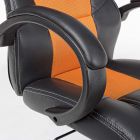 Kontorlænestol med armlæn og hjul i nylon og kunstlæder - Corsey Viadurini