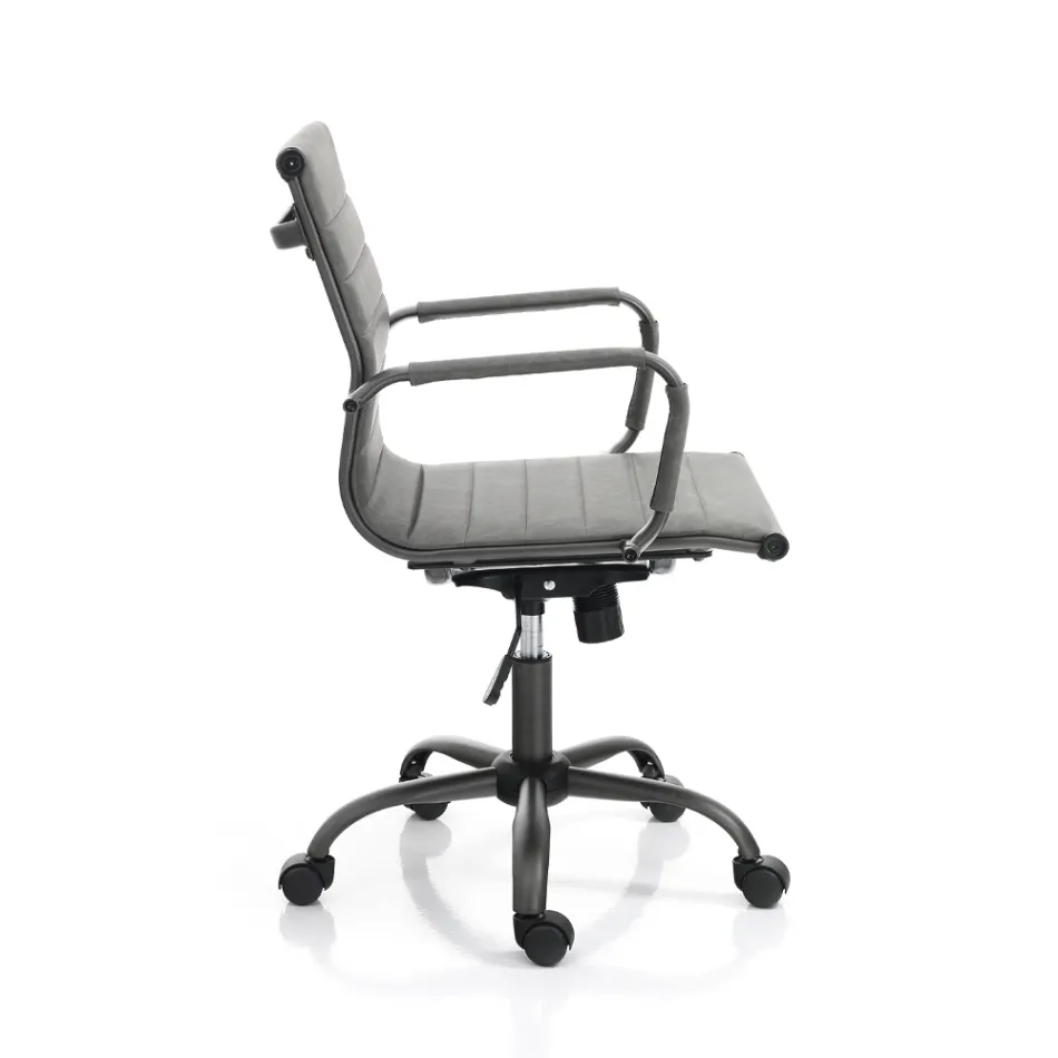 Kontorlænestol med højt eller lavt ryglæn - Rubidio Viadurini