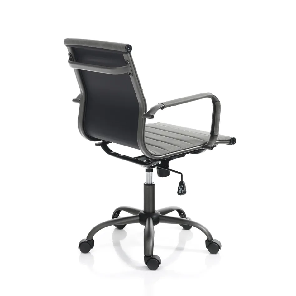 Kontorlænestol med højt eller lavt ryglæn - Rubidio Viadurini