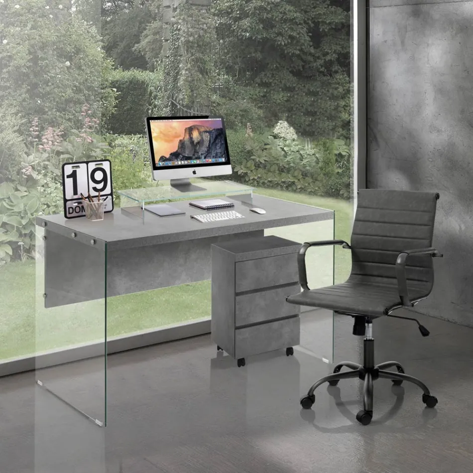 Kontorlænestol med højt eller lavt ryglæn - Rubidio Viadurini