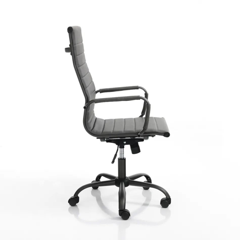 Kontorlænestol med højt eller lavt ryglæn - Rubidio Viadurini