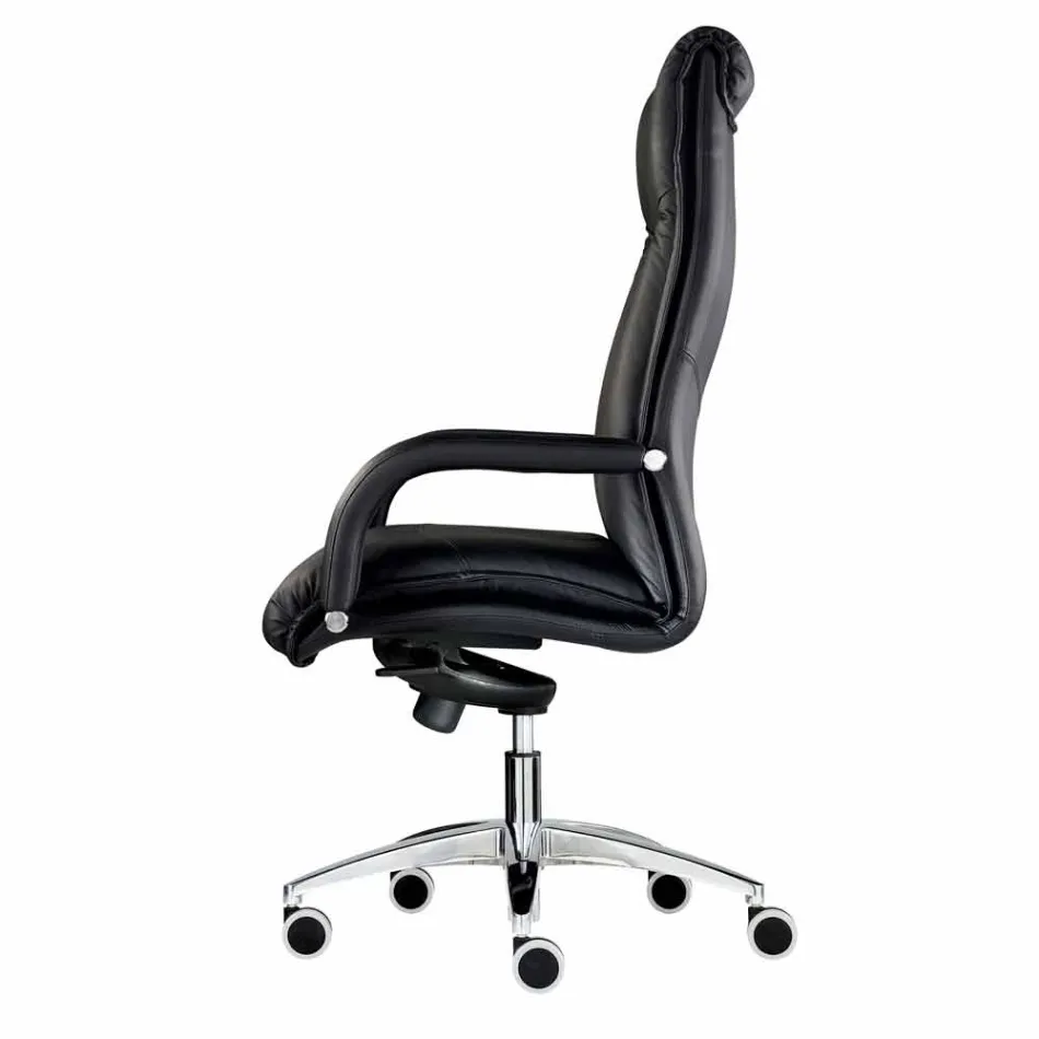 Swivel Executive Office lænestol i læder og ecoleather - Oliviero Viadurini