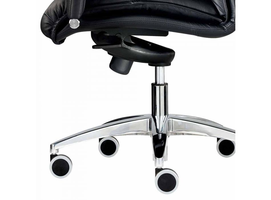 Swivel Executive Office lænestol i læder og ecoleather - Oliviero Viadurini