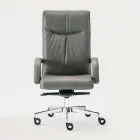 Swivel Executive Office lænestol i læder og ecoleather - Oliviero Viadurini