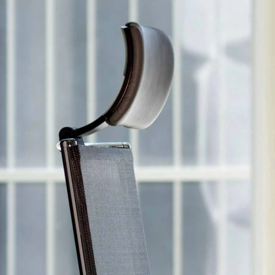 Ergonomisk drejelig kontorstol med hjul og nakkestøtte - Gimiglia Viadurini