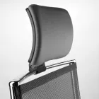 Ergonomisk drejelig kontorstol med hjul og nakkestøtte - Gimiglia Viadurini