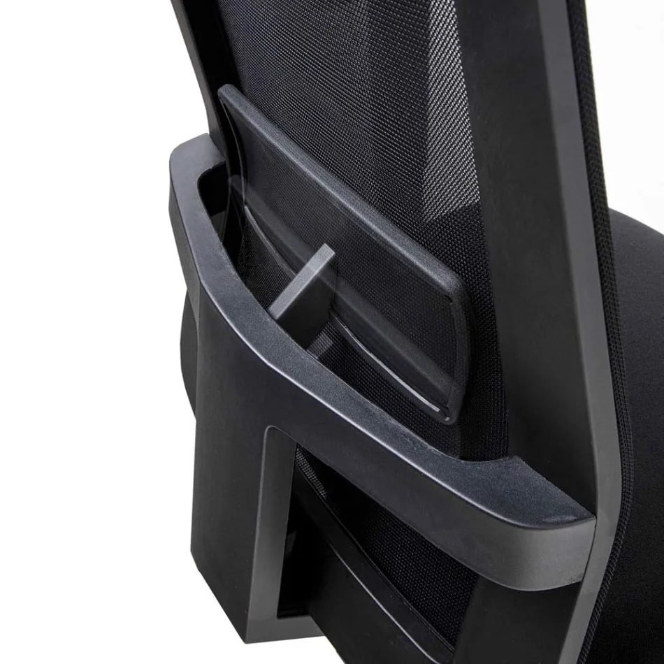 Drejelig kontorlænestol med gaslift i teknisk stof og mesh - kontor Viadurini