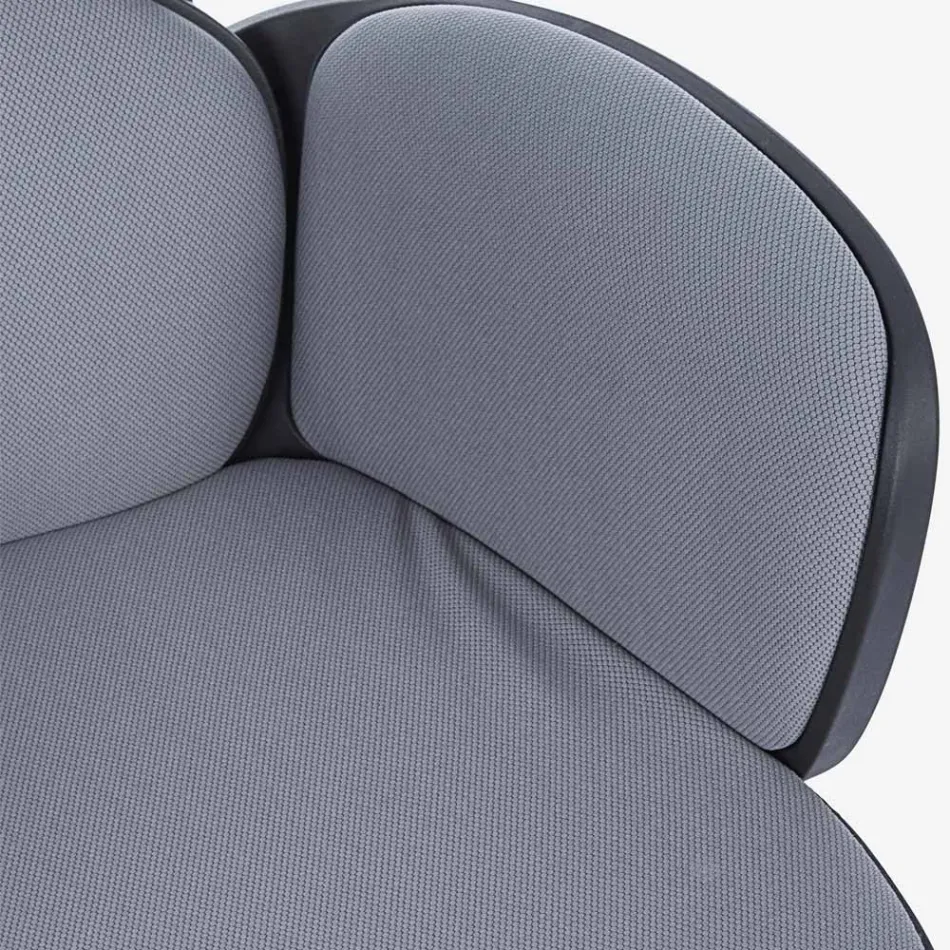 Justerbar drejelig kontorstol i stål og polyester - Luigio Viadurini