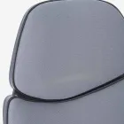 Justerbar drejelig kontorstol i stål og polyester - Luigio Viadurini