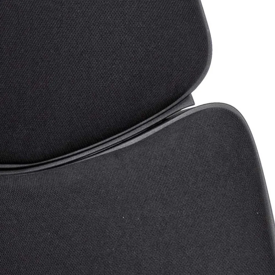 Justerbar drejelig kontorstol i stål og polyester - Luigio Viadurini