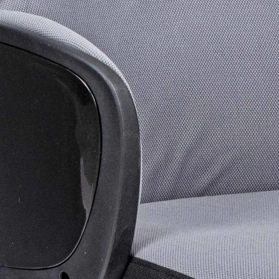 Justerbar drejelig kontorstol i stål og polyester - Luigio Viadurini