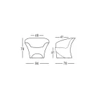 Outdoor Design Lænestol i mat eller lakeret polyethylen Made in Italy - Conda Viadurini